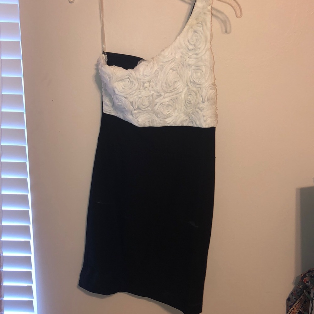 Black and white floral dress